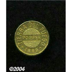 Tierra del Fuego. Gold Gramo 1889, KM-Tn1,
