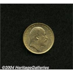 Edward VII gold Sovereign 1906-M, KM15, AU-BU,