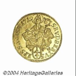 Salzburg. Franz Anton gold 1/4 Ducat 1719,