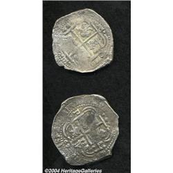 Felipe IV Cob 8 Reales 1653-E, KM21, two