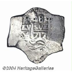 Felipe V Cob 8 Reales 1717-Y, KM31, VF, quite