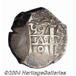 Carlos III Cob 8 Reales 1766-V, KM45, crude