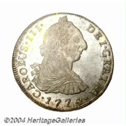Carlos III 8 Reales 1774-JR, KM55, UNC, a