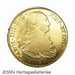 Carlos IV gold 8 Escudos 1798-PP, KM81, XF