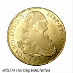 Carlos IV gold 8 Escudos 1805-PJ, KM81, choice