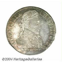 Republic. 8 Soles 1827-JM, KM97, large