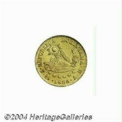 Republic. Gold Scudo 1835-LM, KM98, MS60