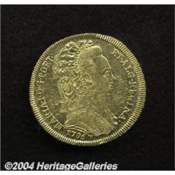 Maria I gold 6400 Reis 1795-R, KM226.1, XF-AU,
