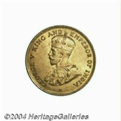 George V Cent 1918, KM19, UNC with full orange