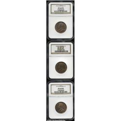 George V Large Cent Trio, KM21, 1913 MS64 RB