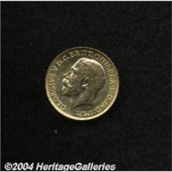 George V gold Sovereign 1911-C, KM20, AU-BU,