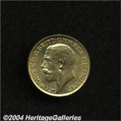 George V gold Sovereign 1917-C, KM20, UNC,