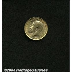 George V gold Sovereign 1917-C, KM20, BU,