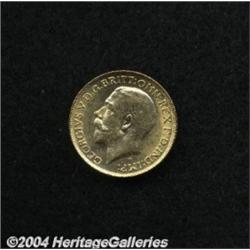 George V gold Sovereign 1919-C, KM20, BU,