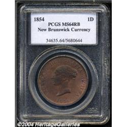 New Brunswick. Victoria Penny Token 1854, KM4,