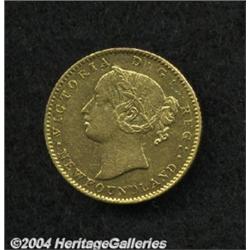 Newfoundland. Victoria gold 2 Dollars 1865,