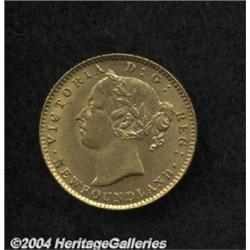 Newfoundland. Victoria gold 2 Dollars 1888,