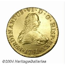 Ferdinand VI gold 8 Escudos 1751-J, KM3, Fr-5,