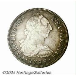 Carlos IV 8 Reales 1789-DA, KM39, bust of
