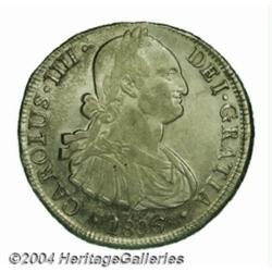 Carlos IIII 8 Reales 1806-FJ, KM51, AU, but