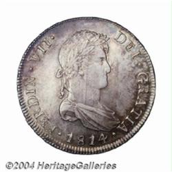 Ferdinand VII 8 Reales 1814-FJ, KM80, bust of