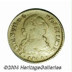 Ferdinand VII gold 2 Escudos 1811-FJ, KM70,