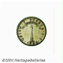 Republic. 1 Real 1834-IJ, KM91, AU, a superb