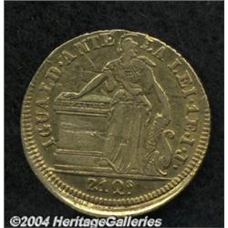 Republic. Gold Escudo 1841-IJ, KM101.1, VF,