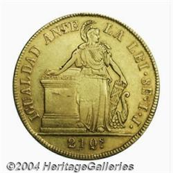 Republic. Gold 8 Escudos 1840-IJ, KM104.1,