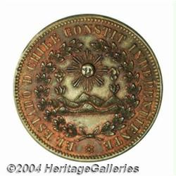 Republic. Pattern 8 Escudos ND Brass, KM-Pn3,