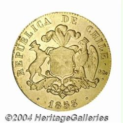 Republic. Gold 10 Pesos 1853, KM123, nearly