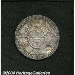 Taiwan. Fantasy Dollar (1853) Lotus Flowers,