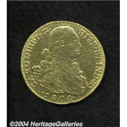 Carlos IV gold 8 Escudos 1804/3-NR-JJ, KM62.1,