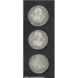 Ferdinand VII 2 Reales - Lot of Three, KM70.1