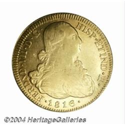 Ferdinand VII gold 8 Escudos 1816-P-F, KM66.2,