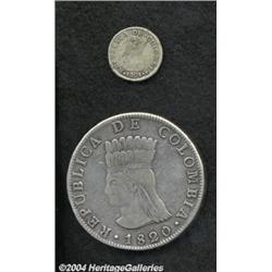 Republic. 8 Reales 1820-JF Cundinamarca, KM6,