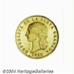 Nueva Granada. Gold 10 Pesos 1858 Bogota,