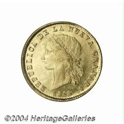 Nueva Granada. Gold 10 Pesos 1858 Popayan,