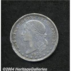 Republic. Peso 1871/0 Medellin, KM154.2, very