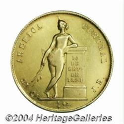 Republic. Gold 1/2 Onza 1850-JB, KM100, XF