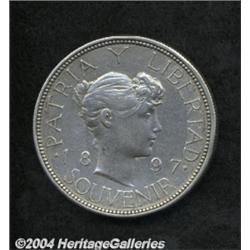 Republic. Souvenir Peso 1897 PAT 97, KM-M1,