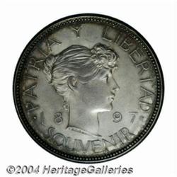 Republic. Souvenir Peso 1897 PAT.97., KM-M1,