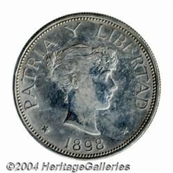 Republic. Peso 1898, KM8, VF+, unevenly