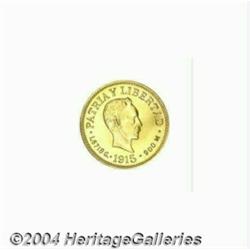 Republic. Gold Peso 1915, KM16, Proof and very