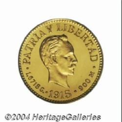 Republic. Gold Peso 1915, KM16, Proof 67 PCGS,