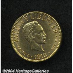 Republic. Gold 4 Pesos 1916, KM18, choice