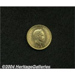 Republic. Gold 5 Pesos 1915, KM19, choice