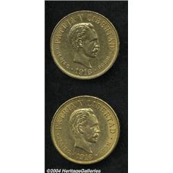 Republic. Gold 10 Pesos 1916, KM20, two