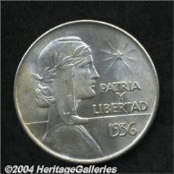 Republic. ABC Peso 1936, KM22, lustrous BU.