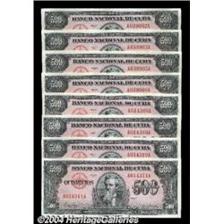 Eight Consecutive 500 pesos Banco Nacional de